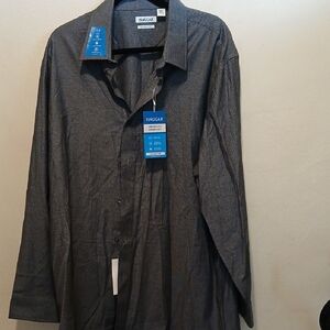 Haggar Men's Charcoal Button Down Shirt